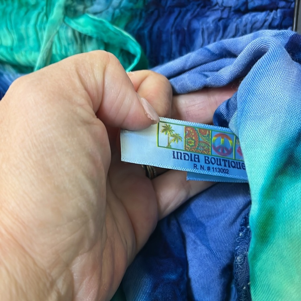 Blue And Green Swim Cover Up - Picture 3 of 5